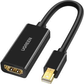 Перехідник UGREEN MD112 Mini DisplayPort → HDMI 4K@30Hz Black (40360)